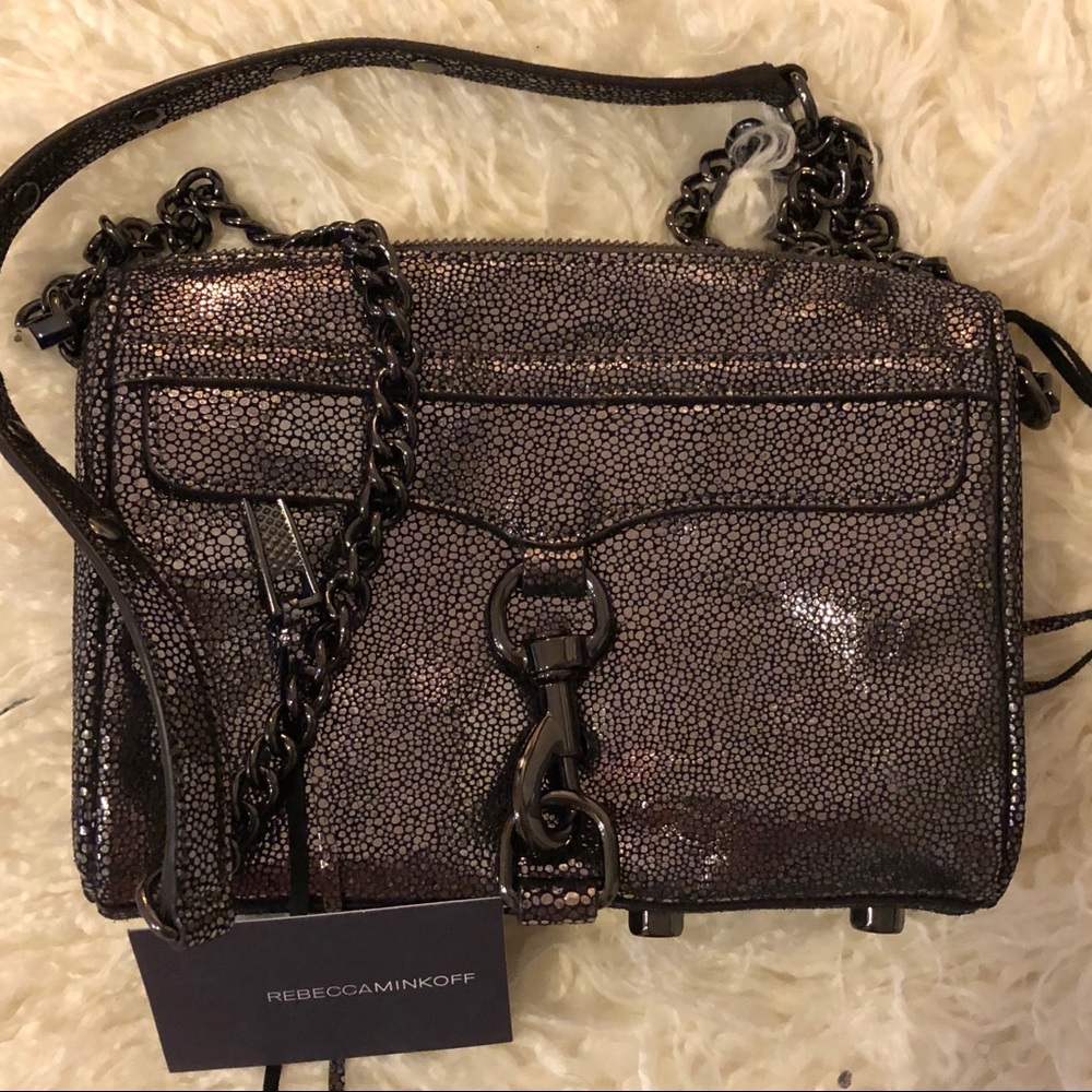 Rebecca Minkoff gunmetal Mini Mac